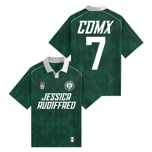 JA GREEN PATTERN SOCCER JERSEY