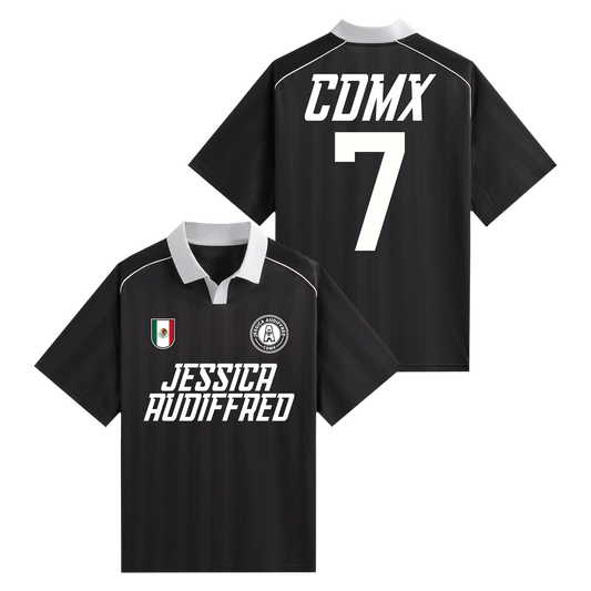 JA BLACK STRIPE SOCCER JERSEY